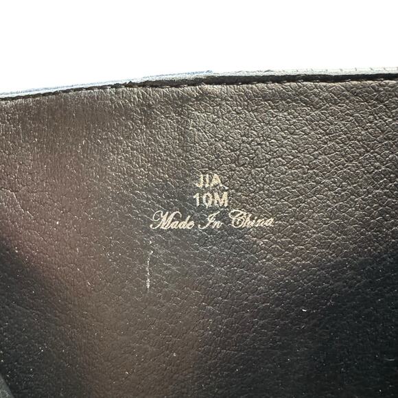 Donald J Pliner Jia Navy Suede Leather Textured Crocodile Square Toe Ankle Boots - Picture 9 of 10